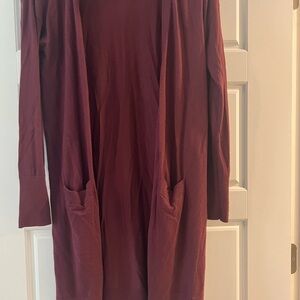 Halogen Deep Red Knit Cardigan